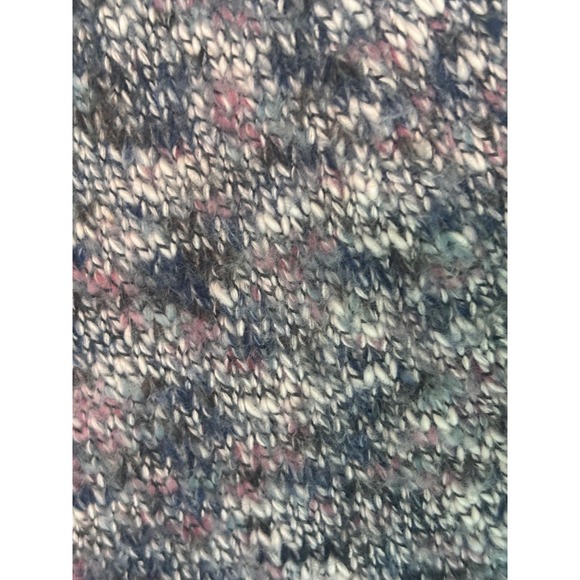 J.Crew Space Dye Cardigan Sweater Blue Purple Marled Knit V-Neck Womens Large - Picture 4 of 10